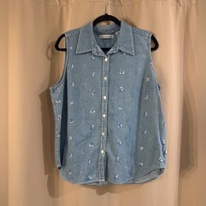 Women’s Gloria Vanderbilt Denim Button Up Top